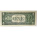 UNITED STATES OF AMERICA 1995 . ONE 1 DOLLAR BANKNOTE . ERROR . WET INK TRANSFER